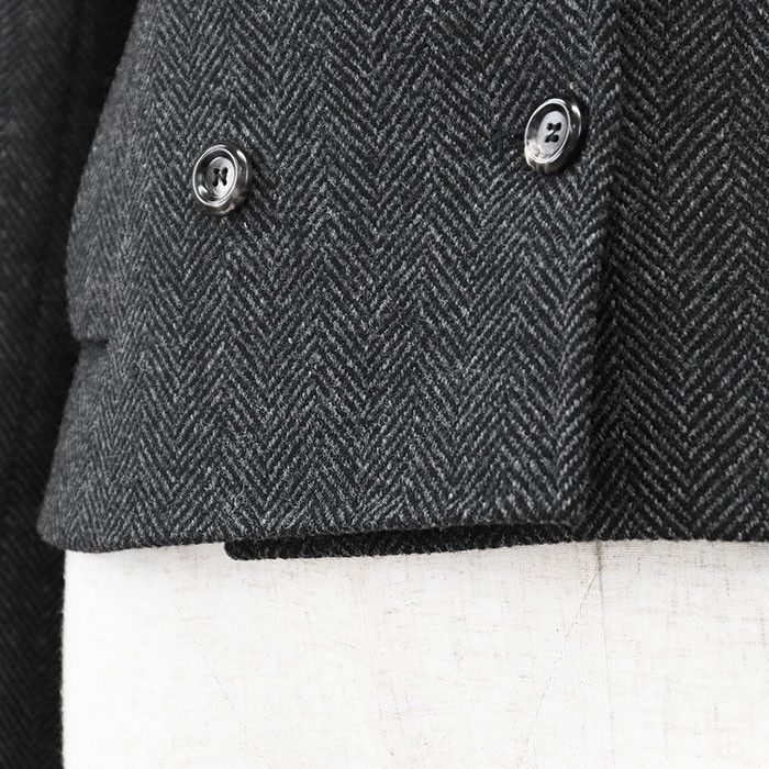 Dolce & Gabbana Dolce & Gabbana Dolce&Gabbana Herringbone Sable Tweed Jacket Natural Material Outerwear Size ONE SIZE - 3 Thumbnail