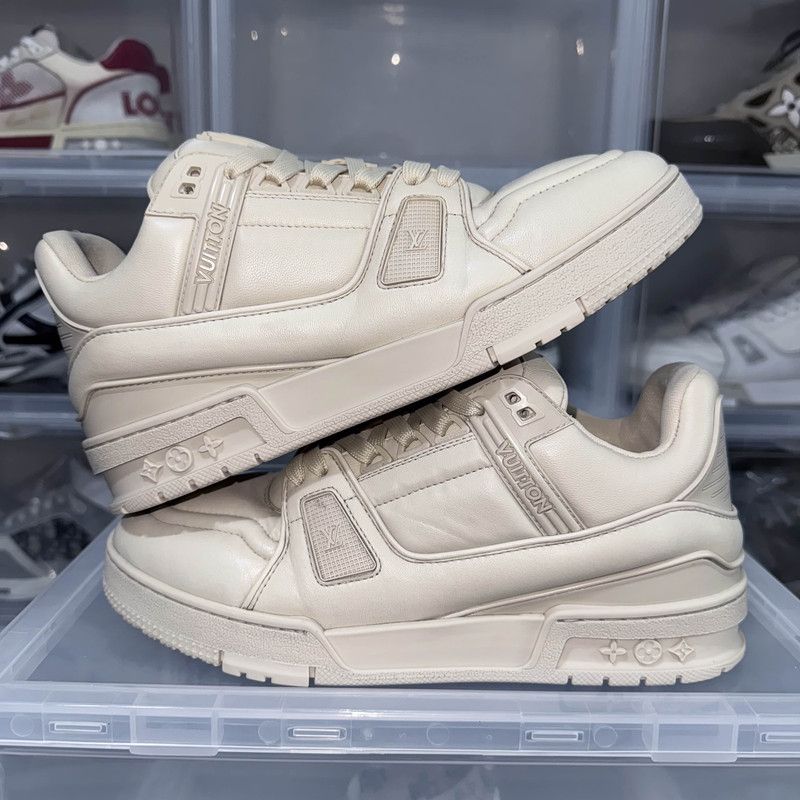 Louis Vuitton Louis Vuitton Trainer Low Top Sneakers in Beige 0079 Size US 8 / IT 38 - 6 Thumbnail