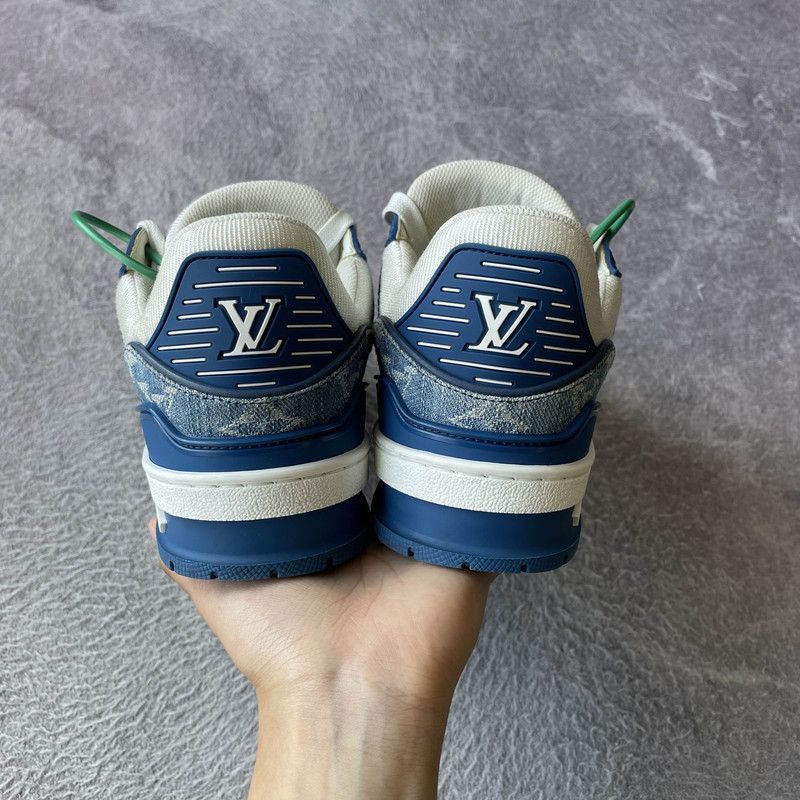 Louis Vuitton Louis Vuitton Denim and Leather Low-top Sneakers 0079 Size US 8 / IT 38 - 3 Thumbnail