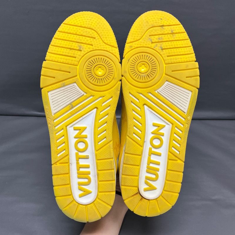 Louis Vuitton Louis Vuitton Low-Top Trainer Sneakers in White and Yellow 0079 Size US 8 / IT 38 - 7 Thumbnail