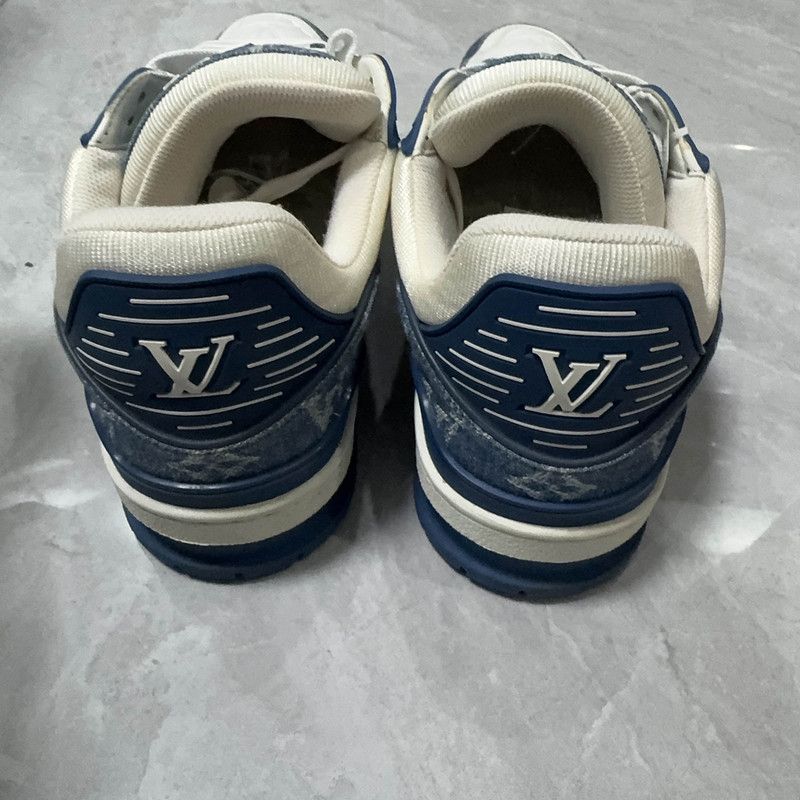 Louis Vuitton Louis Vuitton Denim Leather Casual Low-top Sneakers 0079 Size US 8 / IT 38 - 3 Thumbnail