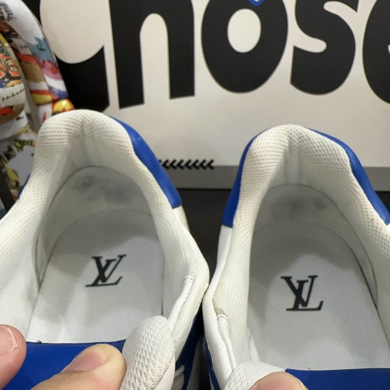 Louis Vuitton Louis Vuitton Blue and White Trainer Sneakers 0079 Size US 9.5 / EU 42-43 - 9 Thumbnail
