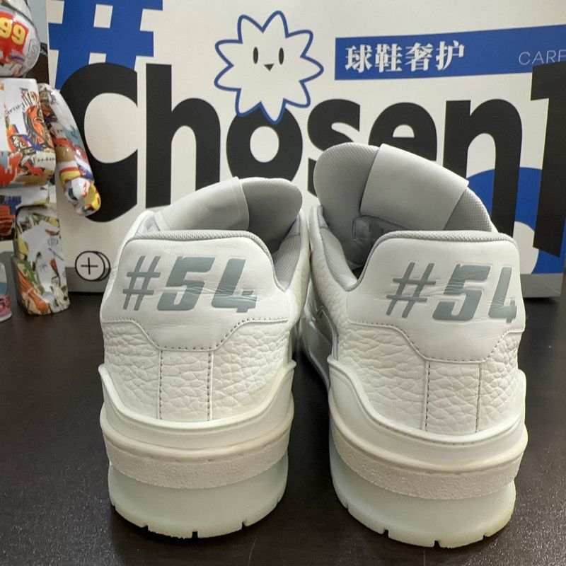 Louis Vuitton Louis Vuitton White Trainer Low-Top Sneakers 0079 Size US 8 / IT 38 - 3 Thumbnail