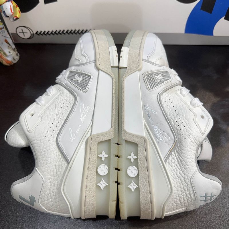 Louis Vuitton Louis Vuitton White Trainer Low-Top Sneakers 0079 Size US 8 / IT 38 - 7 Thumbnail