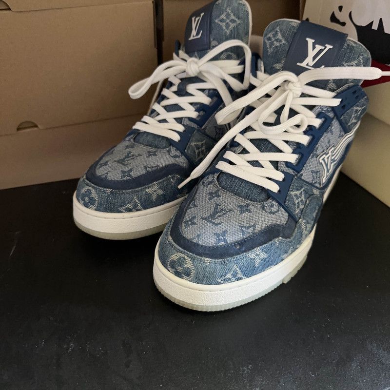 Louis Vuitton Louis Vuitton Vintage Denim Trainer Sneakers 0079 Size US 8 / IT 38 - 8 Thumbnail
