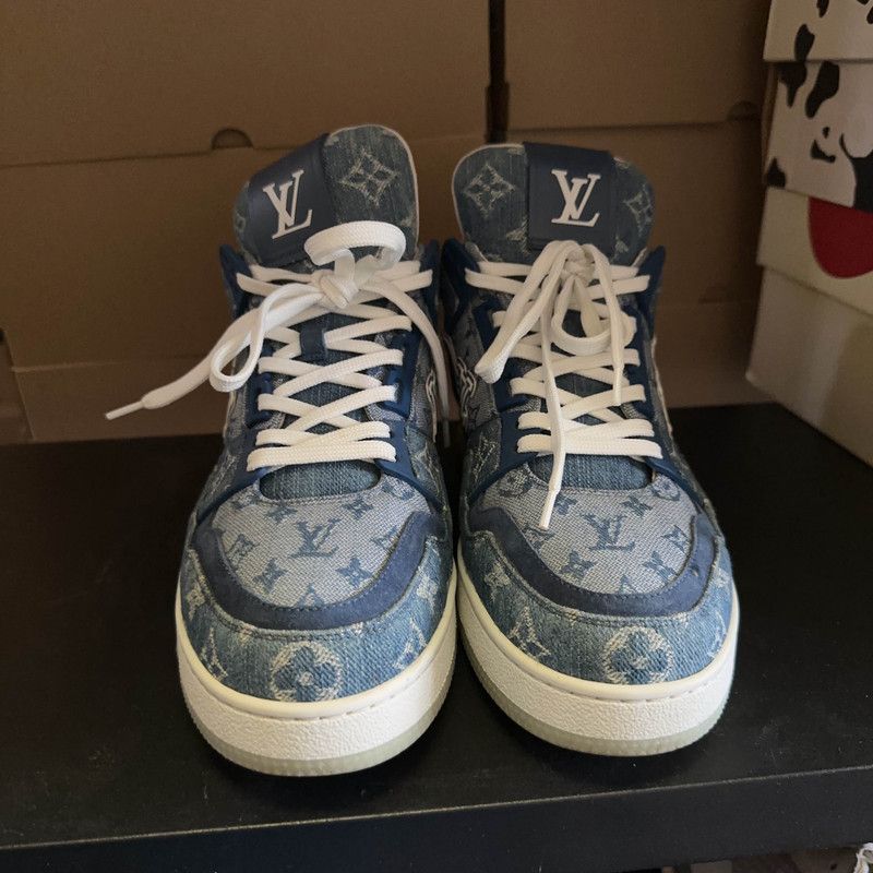Louis Vuitton Louis Vuitton Vintage Denim Trainer Sneakers 0079 Size US 8 / IT 38 - 2 Thumbnail