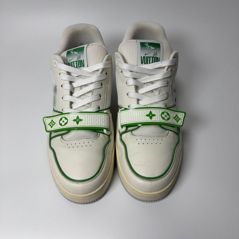 Louis Vuitton Louis Vuitton Green and White Trainer Sneakers 0079 Size US 10 / EU 43 - 2 Thumbnail