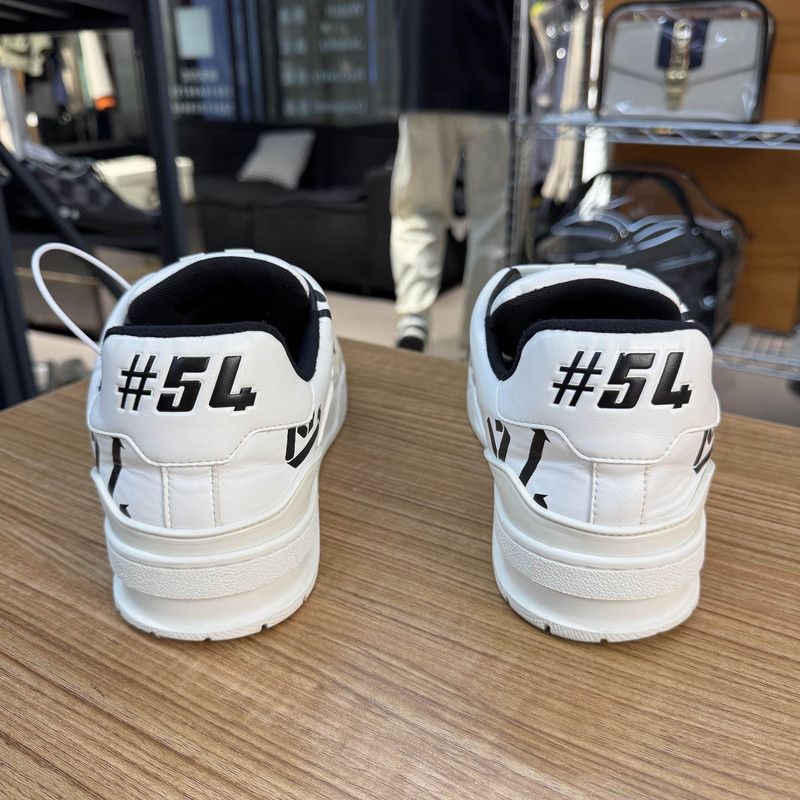 Louis Vuitton Louis Vuitton White and Black Trainer Sneakers 0079 Size US 7 / IT 37 - 3 Thumbnail