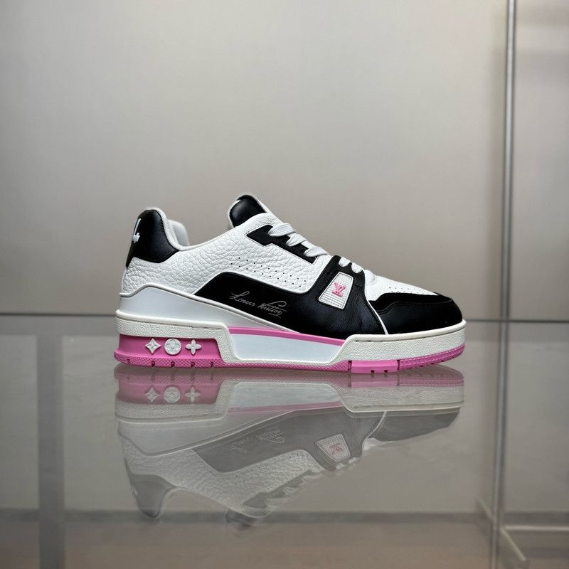 Louis Vuitton Louis Vuitton Trainer Low Top Sneakers in Pink 0079 Size US 7 / IT 37 - 3 Thumbnail