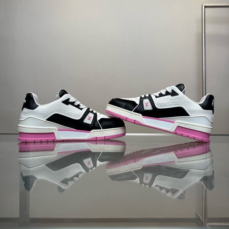 Louis Vuitton Louis Vuitton Trainer Low Top Sneakers in Pink 0079 Size US 7 / IT 37 - 6 Thumbnail