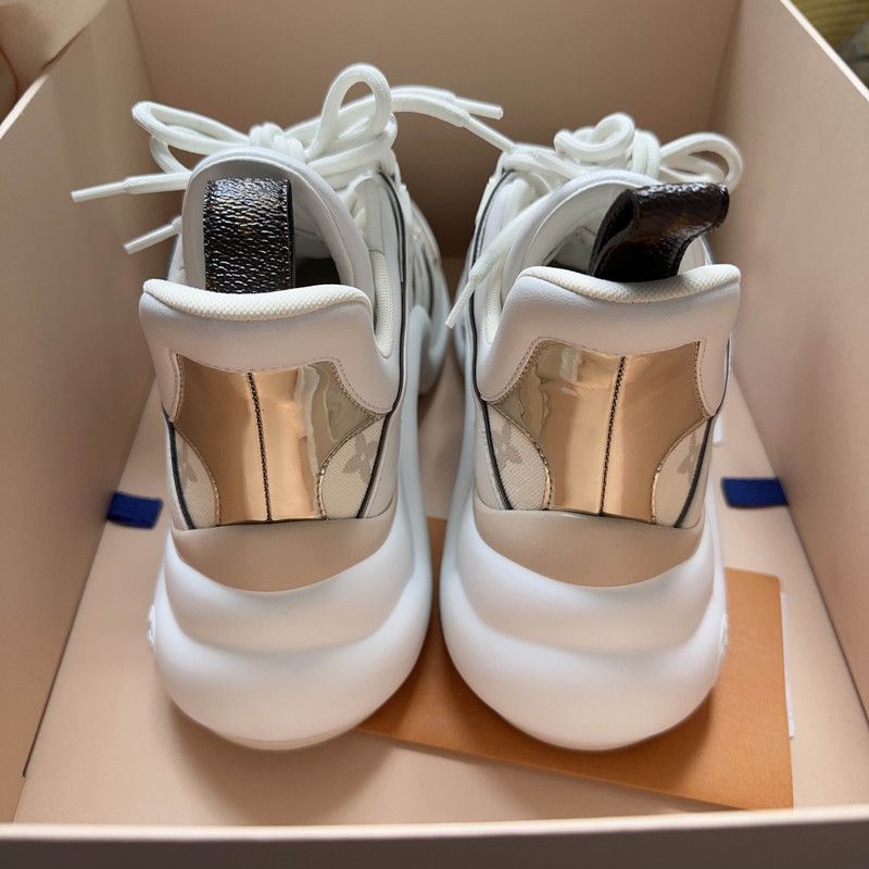 Louis Vuitton Louis Vuitton Archlight Beige Low-Top Sneakers 0079 Size US 6 / IT 36 - 3 Thumbnail
