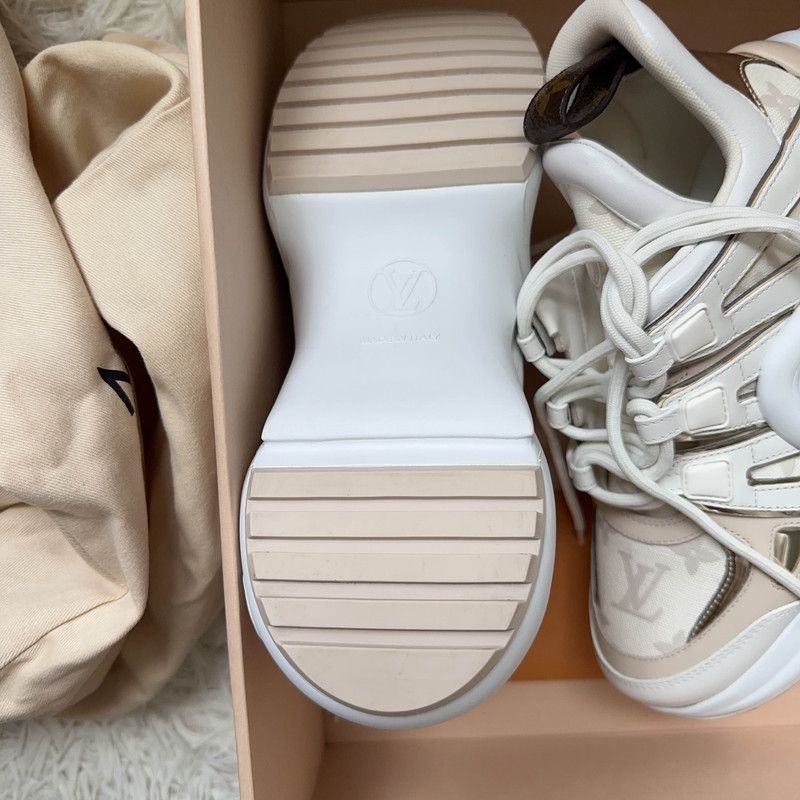 Louis Vuitton Louis Vuitton Archlight Beige Low-Top Sneakers 0079 Size US 6 / IT 36 - 7 Thumbnail