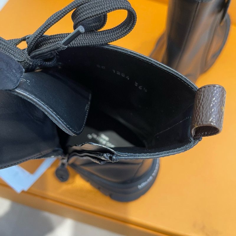 Louis Vuitton Louis Vuitton Black Leather Trendy Ankle Boots 0079 Size US 6 / IT 36 - 9 Thumbnail