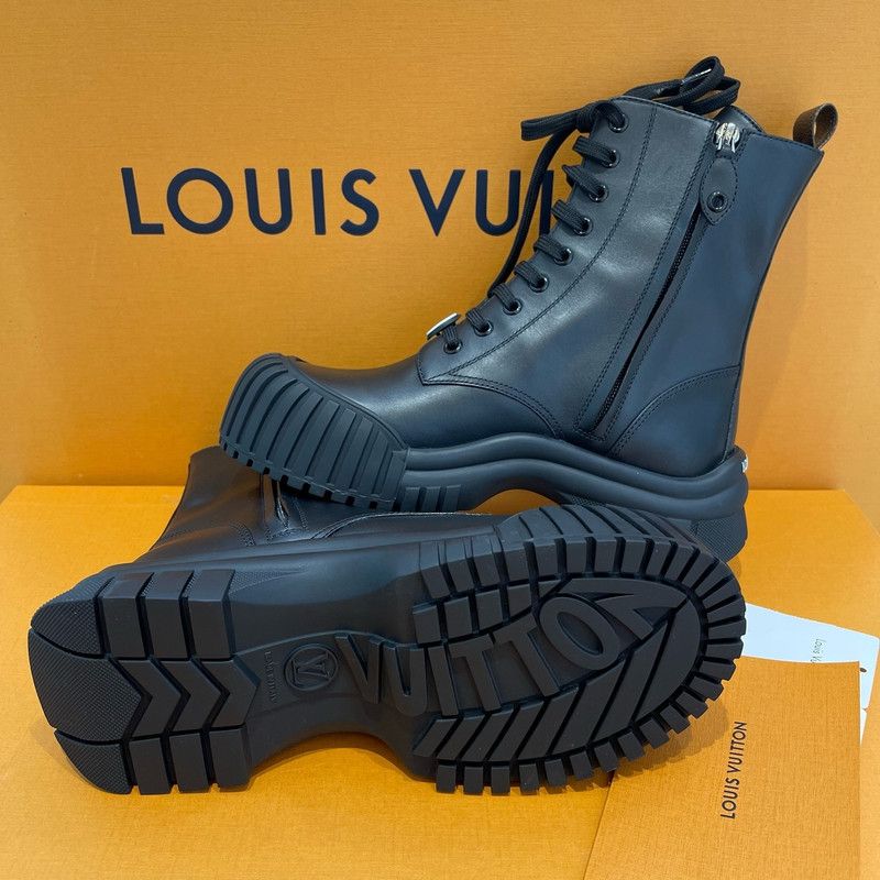 Louis Vuitton Louis Vuitton Black Leather Trendy Ankle Boots 0079 Size US 6 / IT 36 - 6 Thumbnail