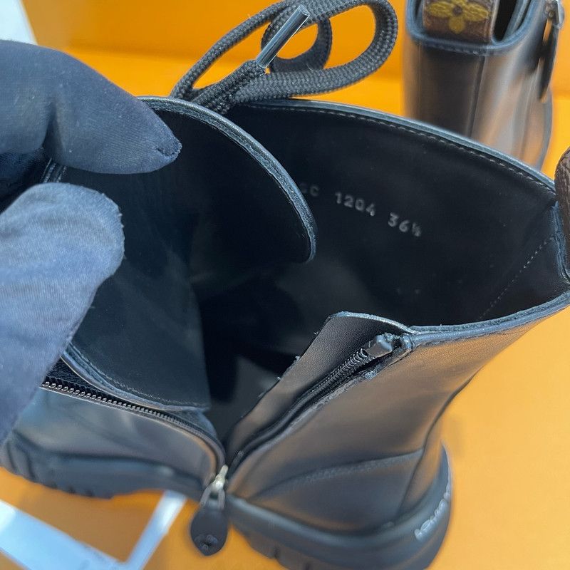 Louis Vuitton Louis Vuitton Black Leather Trendy Ankle Boots 0079 Size US 6 / IT 36 - 10 Thumbnail