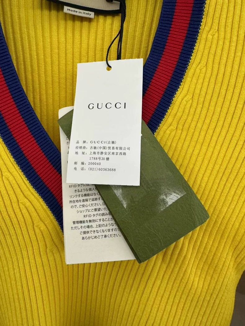 Gucci Gucci V-Neck Short Sleeve Crop Sweater Size US S / EU 44-46 / 1 - 5 Thumbnail