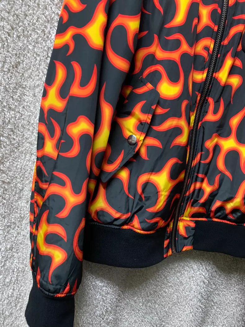 Moschino Moschino Men's Flame Print Bomber Jacket Size US L / EU 52-54 / 3 - 2 Thumbnail