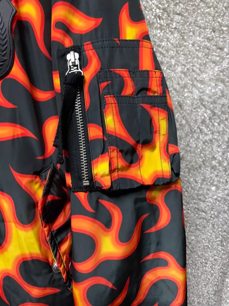 Moschino Moschino Men's Flame Print Bomber Jacket Size US L / EU 52-54 / 3 - 3 Thumbnail