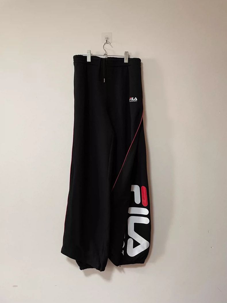 Y/Project Y/PROJECT FILA collaboration black sport wide-leg sweatpants Size US 30 / EU 46 - 4 Thumbnail