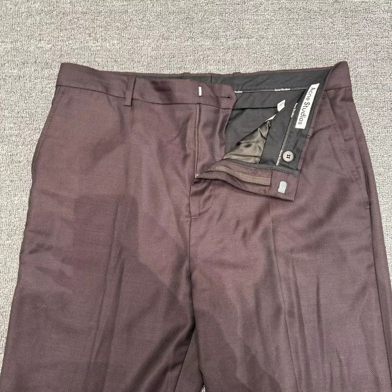 Acne Studios Acne Studios Burgundy Tailored Trousers Size US 34 / EU 50 - 6 Thumbnail