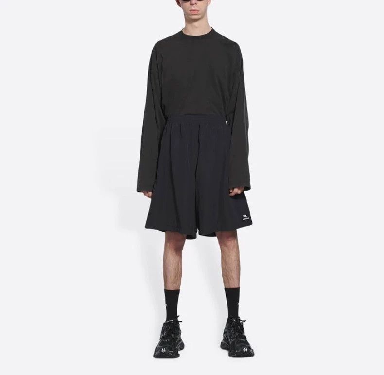 Balenciaga Balenciaga Black Side Stripe Shorts Size US 32 / EU 48 - 7 Thumbnail