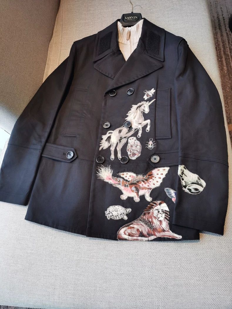 Valentino Valentino Runway Animal Embroidered Coat Size US XL / EU 56 / 4 - 4 Thumbnail