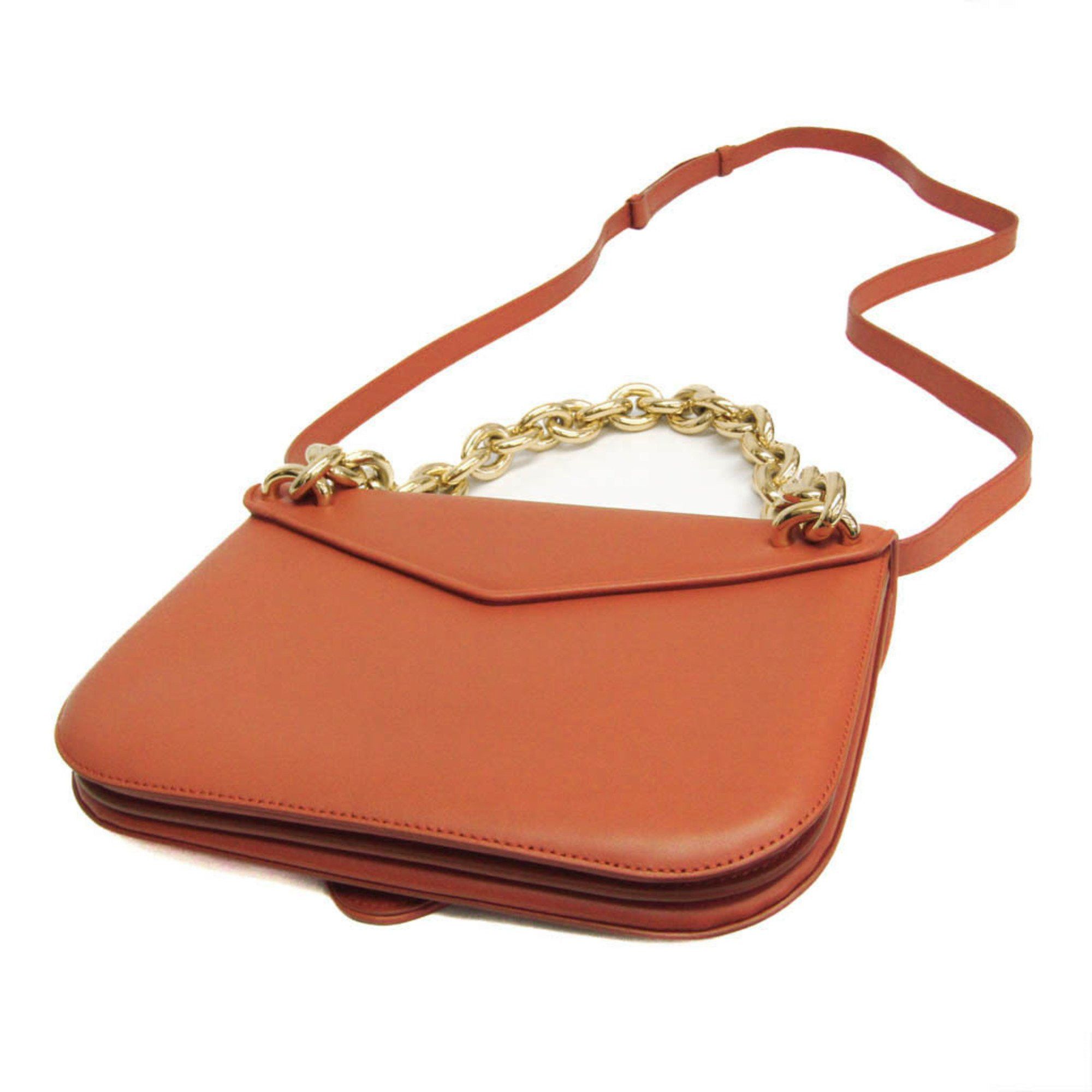Bottega Veneta Bottega Veneta Mount Chain Shoulder Bag Women's Leather Handbag,Shoulder Bag Orange Size ONE SIZE - 3 Thumbnail