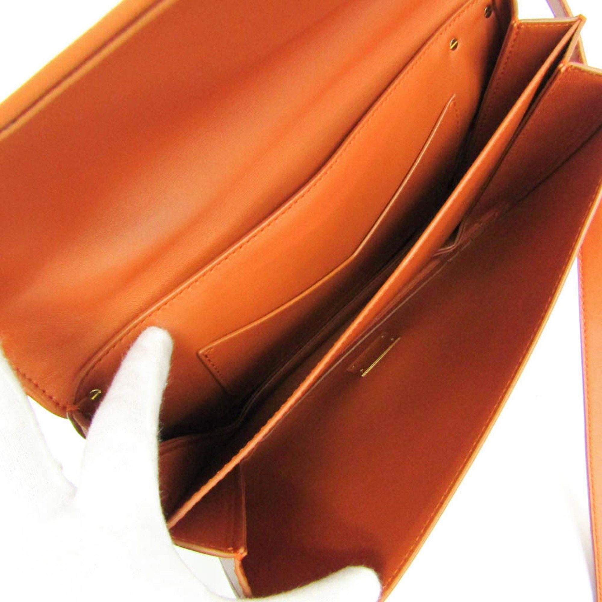 Bottega Veneta Bottega Veneta Mount Chain Shoulder Bag Women's Leather Handbag,Shoulder Bag Orange Size ONE SIZE - 4 Thumbnail