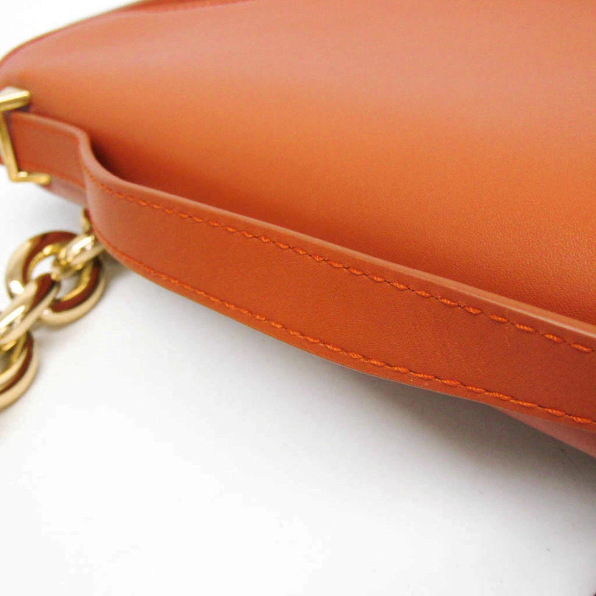 Bottega Veneta Bottega Veneta Mount Chain Shoulder Bag Women's Leather Handbag,Shoulder Bag Orange Size ONE SIZE - 7 Thumbnail