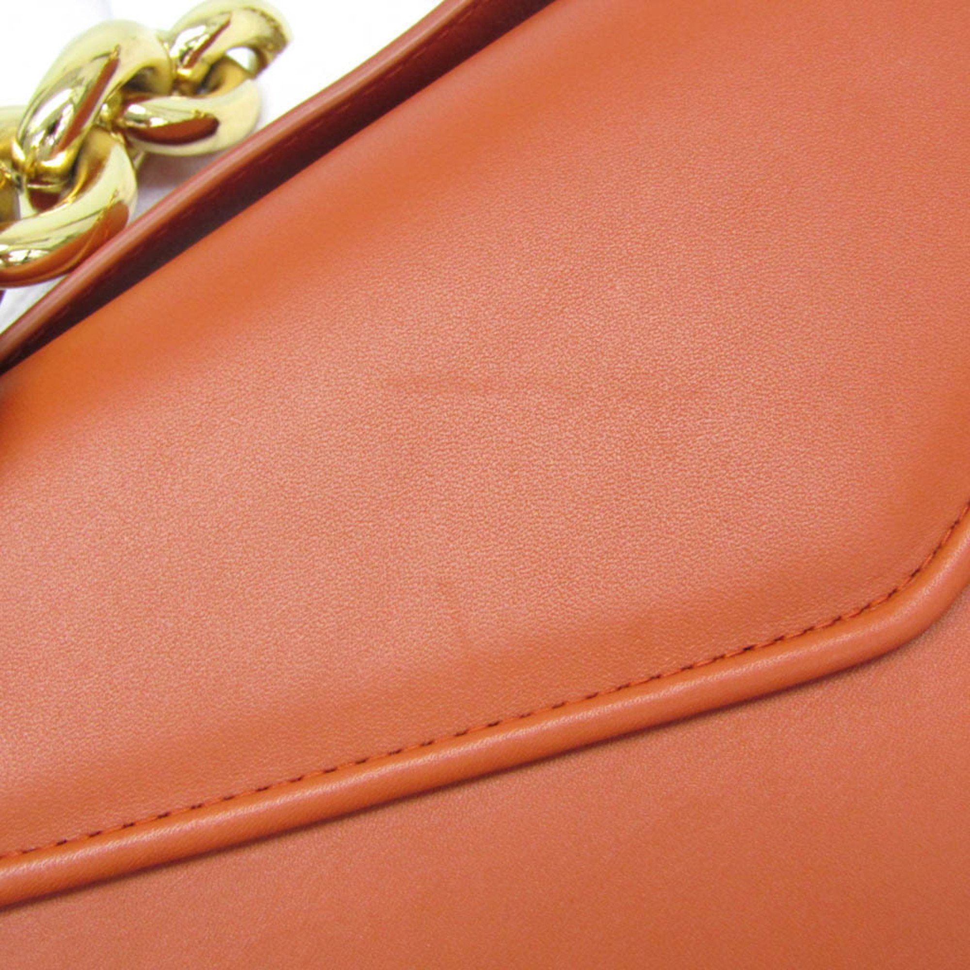 Bottega Veneta Bottega Veneta Mount Chain Shoulder Bag Women's Leather Handbag,Shoulder Bag Orange Size ONE SIZE - 11 Thumbnail