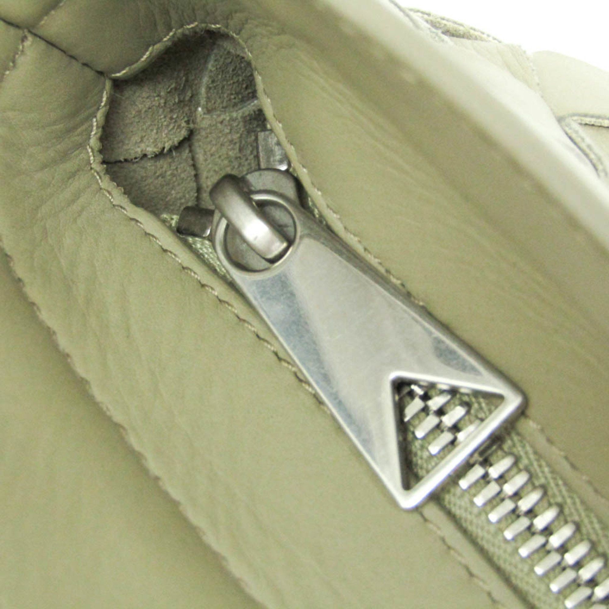 Bottega Veneta Bottega Veneta Intrecciato Big Zipper Tote Bag Men,Women Leather Tote Bag Light Green Size ONE SIZE - 11 Thumbnail