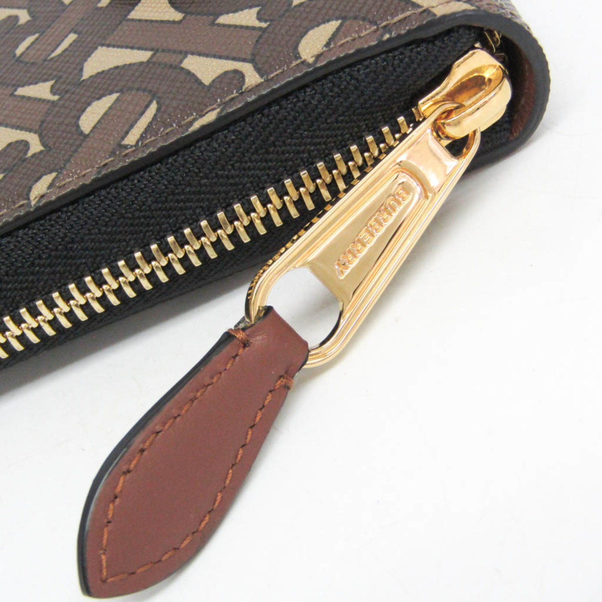 Burberry Burberry TB Monogram 8023035 Men,Women PVC Clutch Bag Brown Size ONE SIZE - 6 Thumbnail