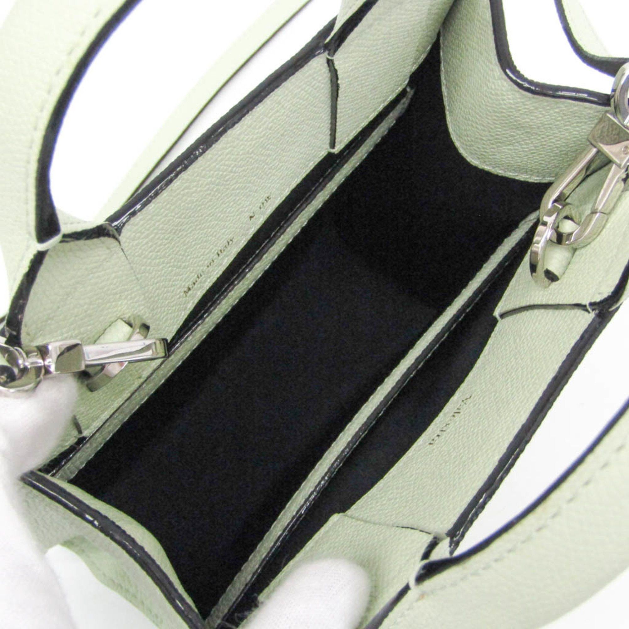 Valextra Valextra Boxy Micro WBBX0037028LRL99VN Women's Leather Handbag,Shoulder Bag Light Green Size ONE SIZE - 3 Thumbnail