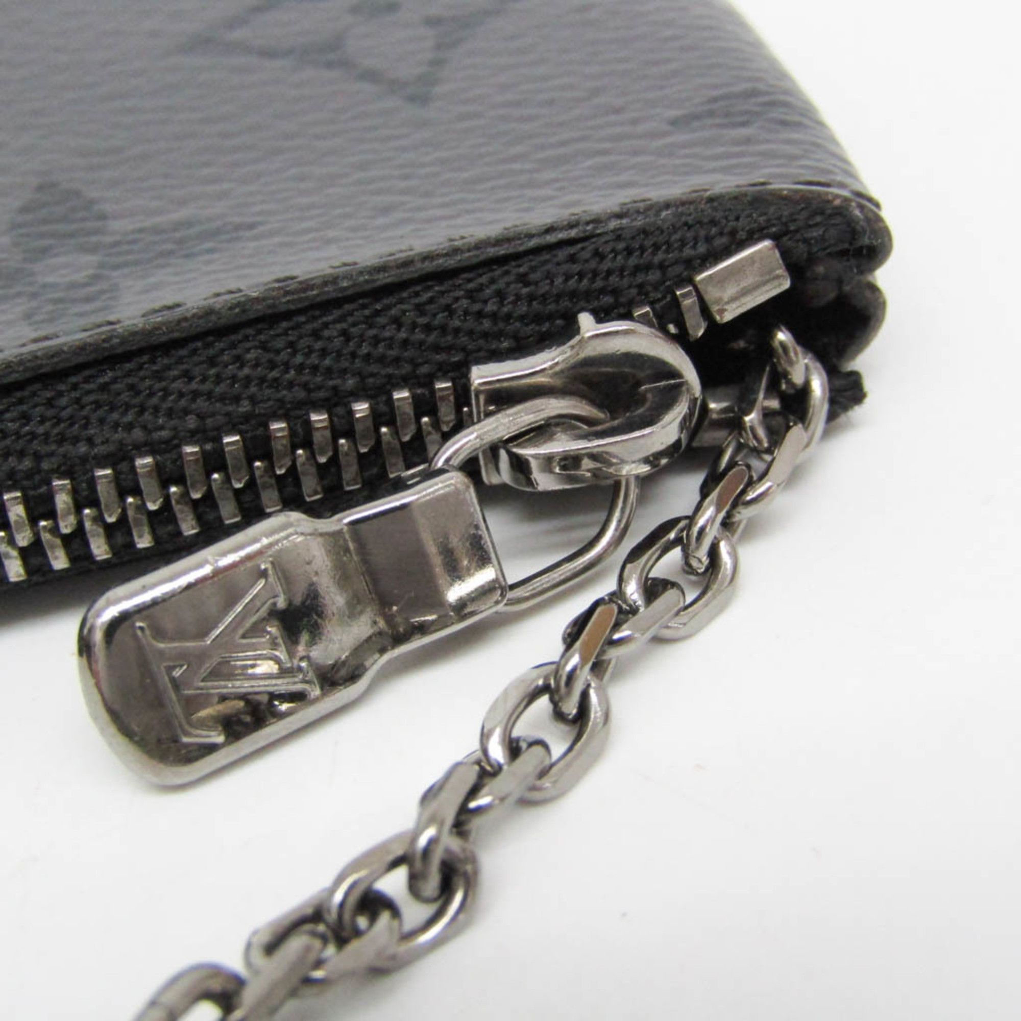 Louis Vuitton Louis Vuitton Monogram Eclipse Reverse Key Pouch M80905 Men,Women Monogram Eclipse Coin Purse/coin Case Black,Grape Size ONE SIZE - 6 Thumbnail