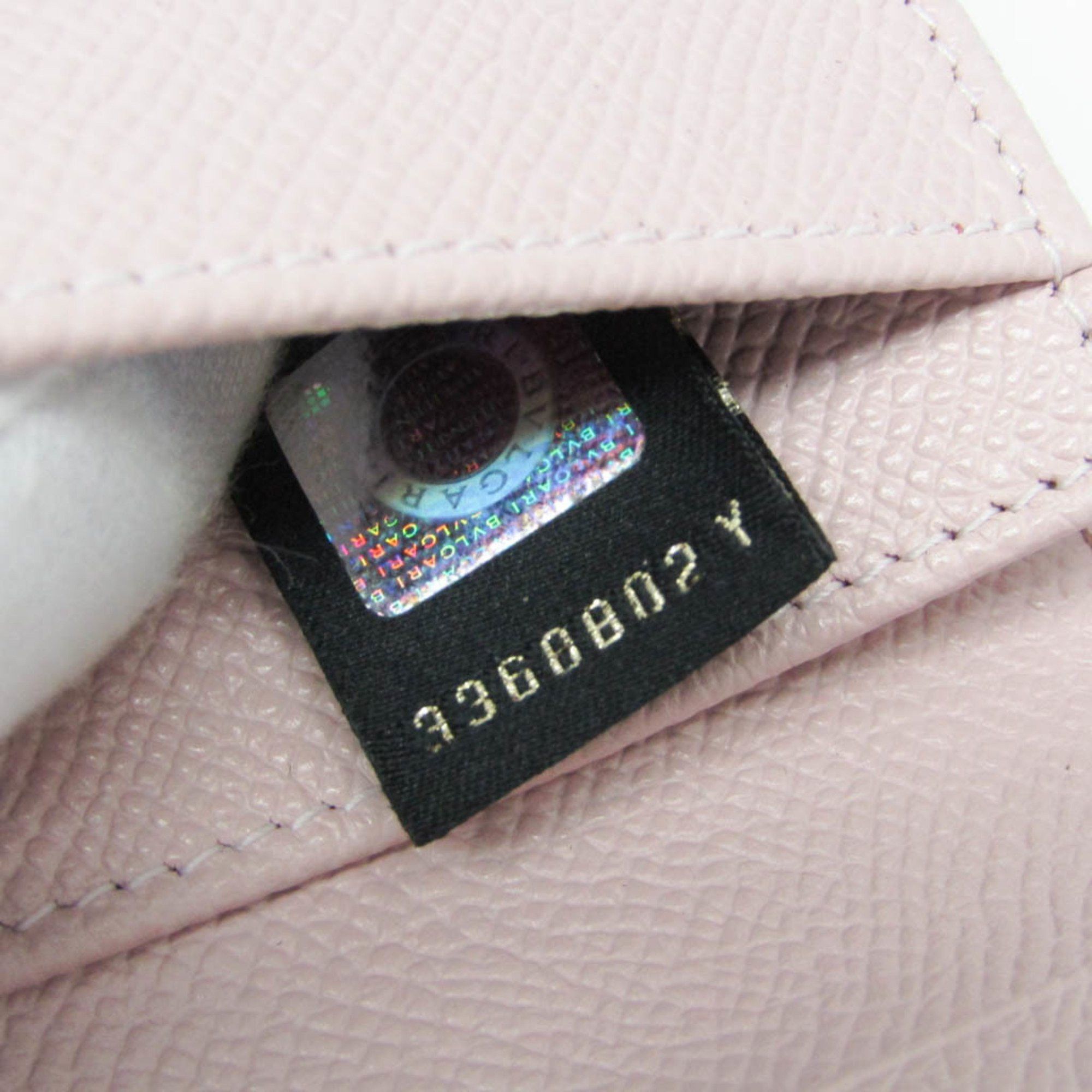 Bvlgari Bvlgari 30421 Leather Card Case Light Pink Size ONE SIZE - 12 Thumbnail