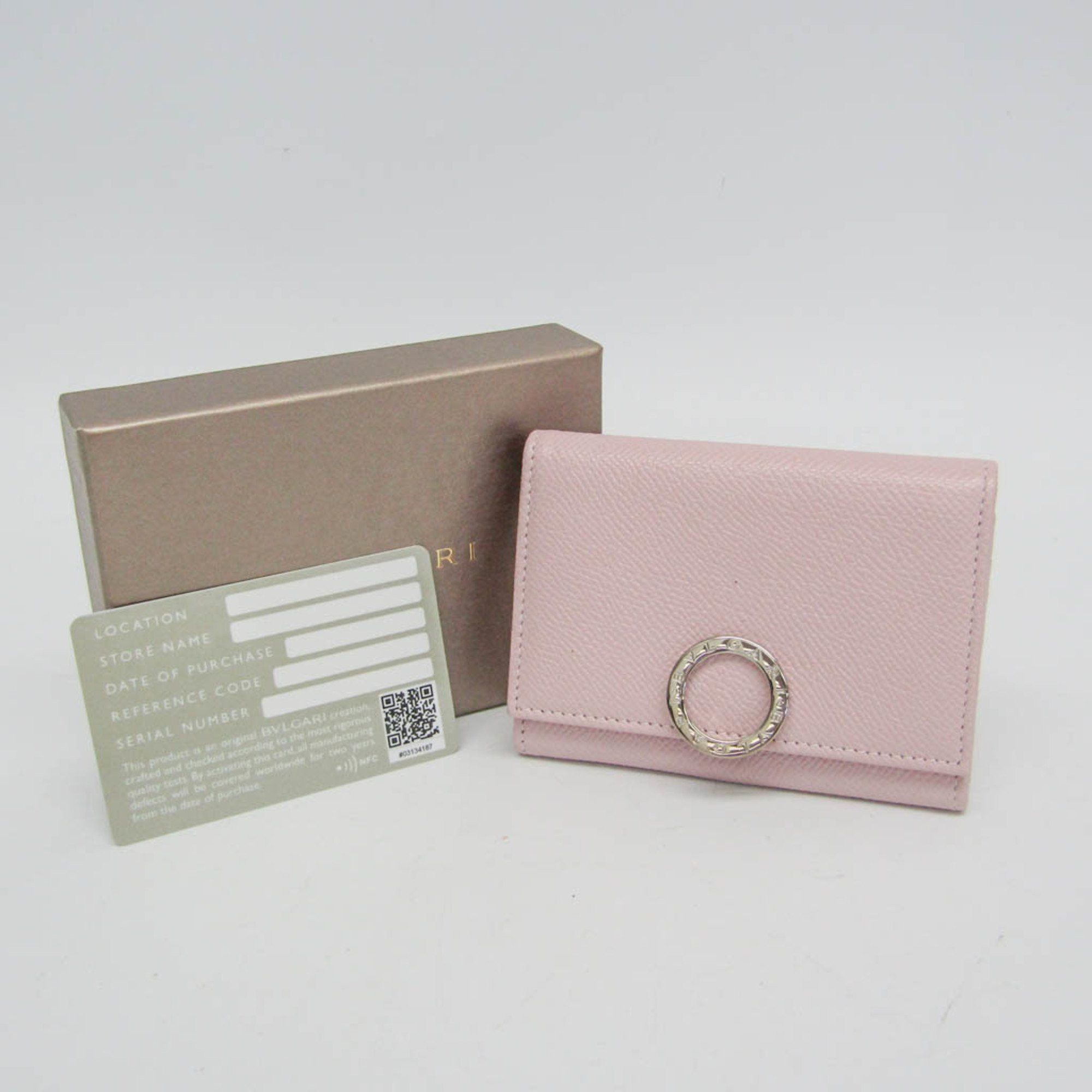 Bvlgari Bvlgari 30421 Leather Card Case Light Pink Size ONE SIZE - 2 Thumbnail
