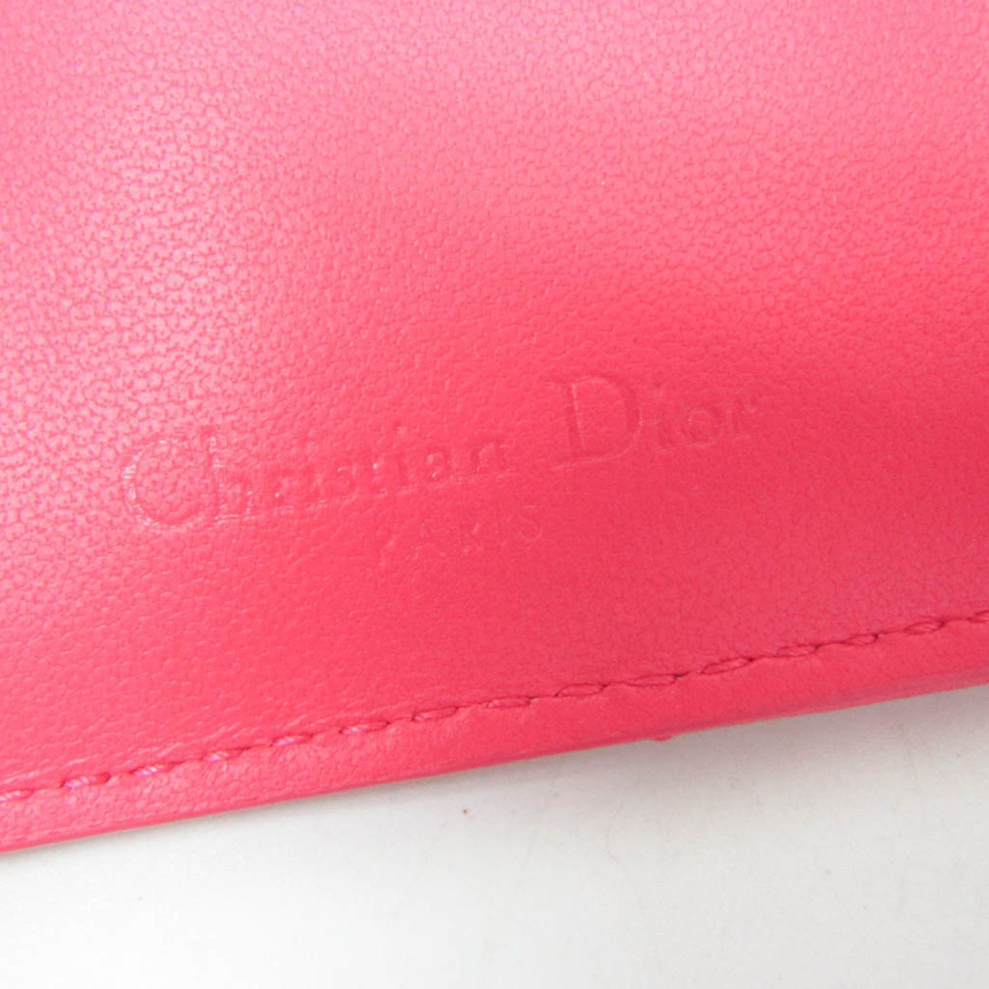 Dior Christian Dior Cannage/Lady Dior CARO Medium Wallet S50304HPV Women's Leather Wallet (tri-fold) Pink Size ONE SIZE - 11 Thumbnail