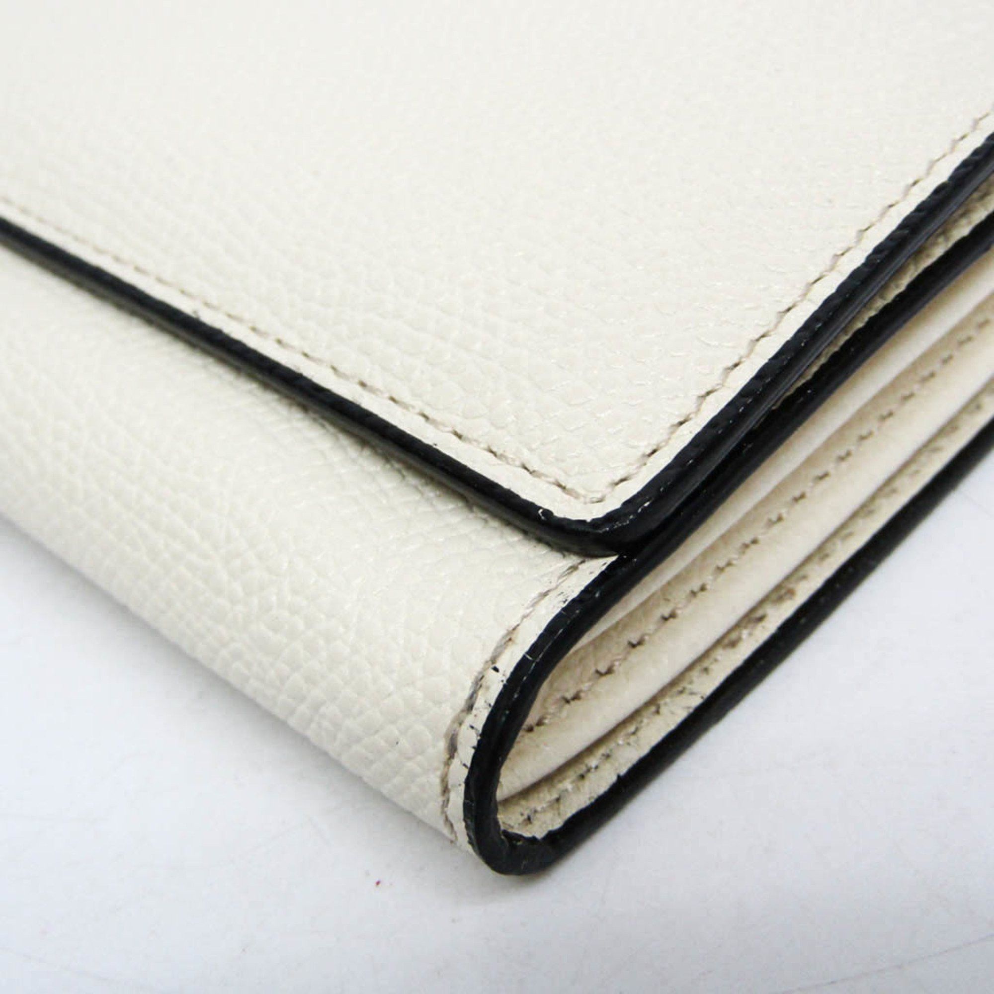 Valextra Valextra Removable 12 Card Holder V9L15 Men,Women Leather Long Wallet (bi-fold) Off-white Size ONE SIZE - 7 Thumbnail