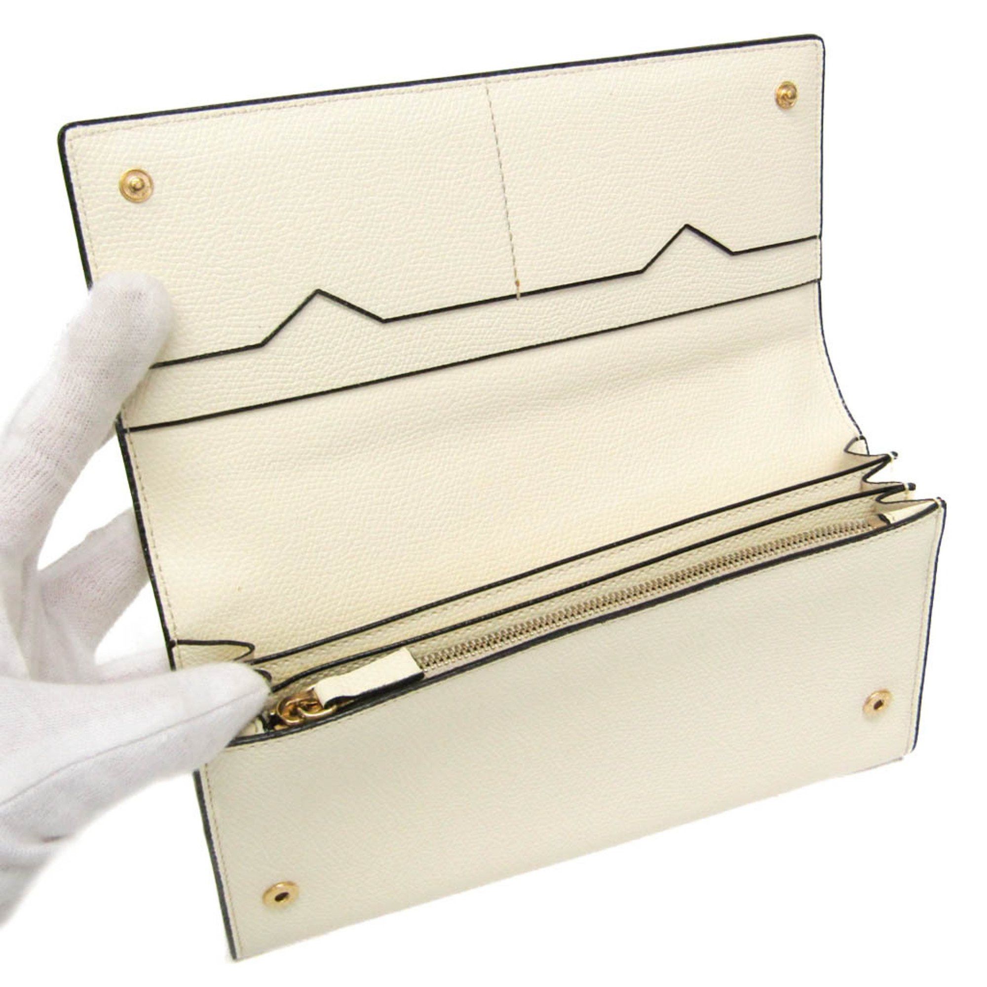 Valextra Valextra Removable 12 Card Holder V9L15 Men,Women Leather Long Wallet (bi-fold) Off-white Size ONE SIZE - 4 Thumbnail