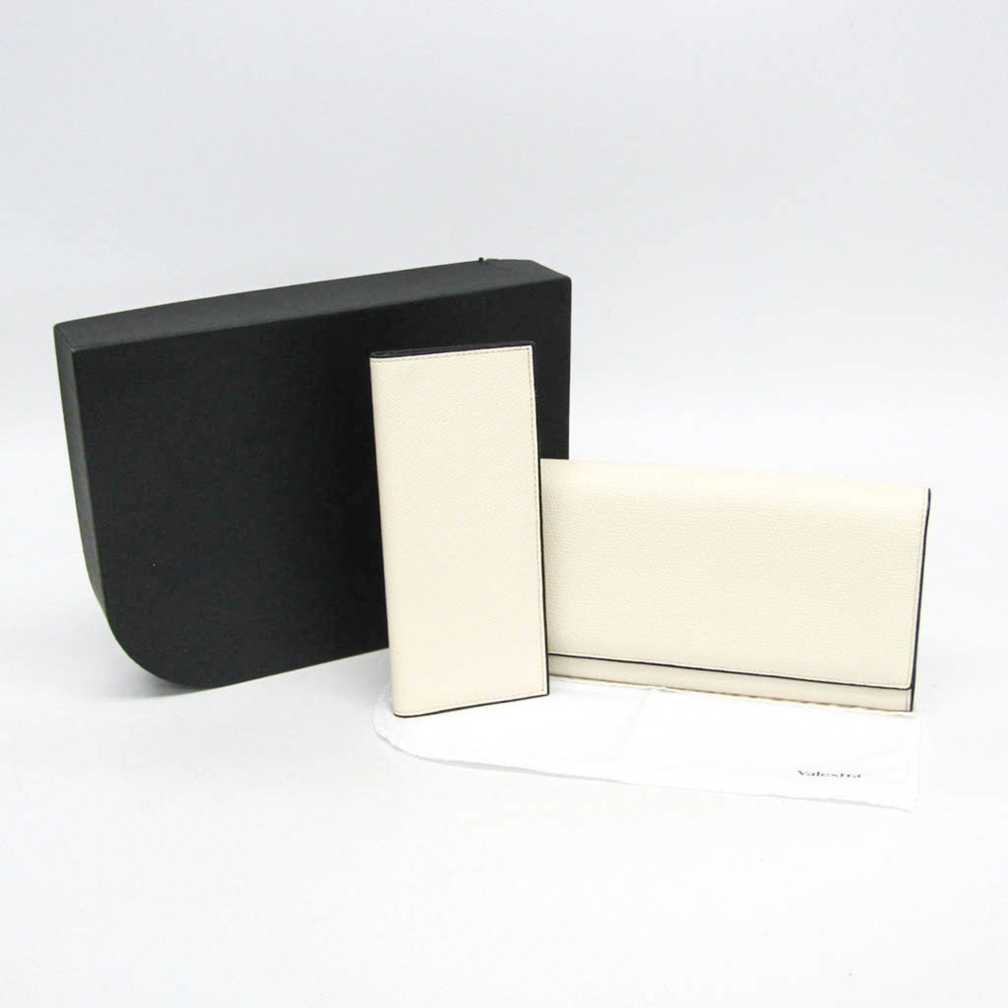 Valextra Valextra Removable 12 Card Holder V9L15 Men,Women Leather Long Wallet (bi-fold) Off-white Size ONE SIZE - 2 Thumbnail