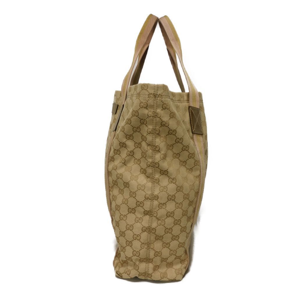 Gucci Gucci Gucci GG Canvas Calf Leather Tote Bag Canvas Tote Bag 189669 DUTY FREE for USA Size ONE SIZE - 3 Thumbnail