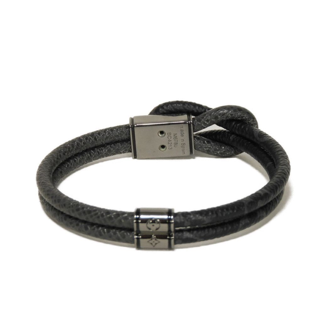 Louis Vuitton Louis Vuitton Louis Vuitton BRACELET LOOP IT Taiga Monogram Bracelet Leather Bracelet M6780E Size ONE SIZE - 3 Thumbnail