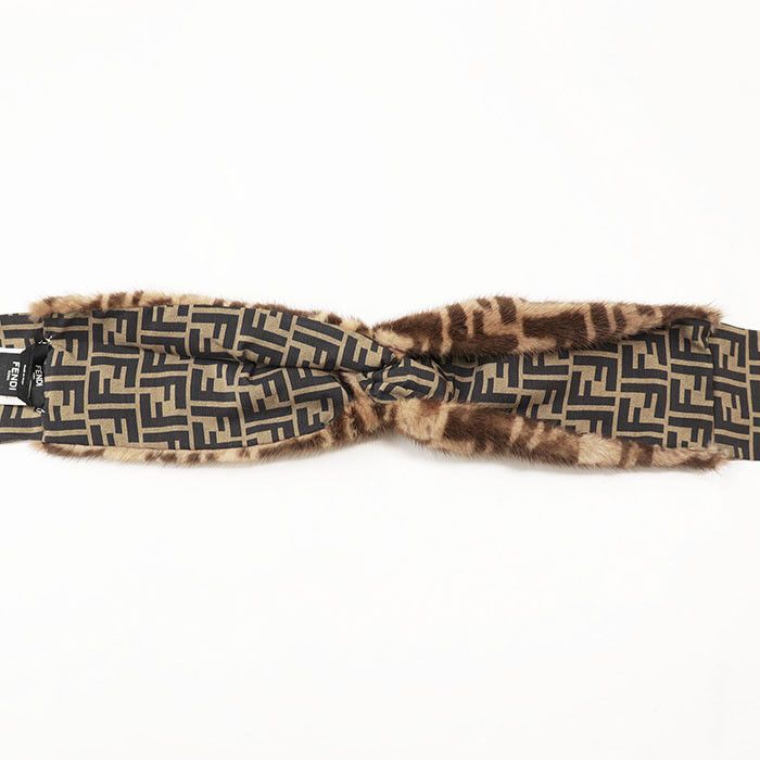 Fendi Fendi Fendi FENDI ROMA Maxi Wrappy Silk Scarf Natural Material Scarf FNX099 Size ONE SIZE - 9 Thumbnail