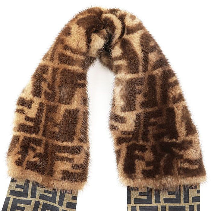 Fendi Fendi Fendi FENDI ROMA Maxi Wrappy Silk Scarf Natural Material Scarf FNX099 Size ONE SIZE - 12 Thumbnail