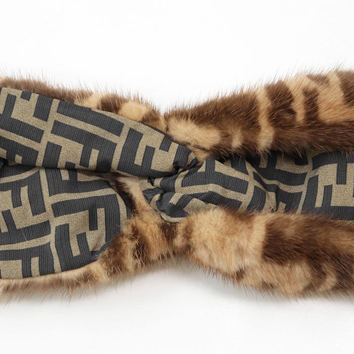 Fendi Fendi Fendi FENDI ROMA Maxi Wrappy Silk Scarf Natural Material Scarf FNX099 Size ONE SIZE - 13 Thumbnail