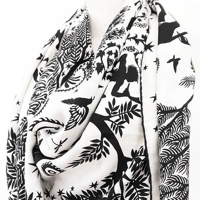 Hermes Hermes Hermes Sous le Charme d'Orphee Cashmere Silk Scarf Others Scarf Size ONE SIZE - 2 Thumbnail