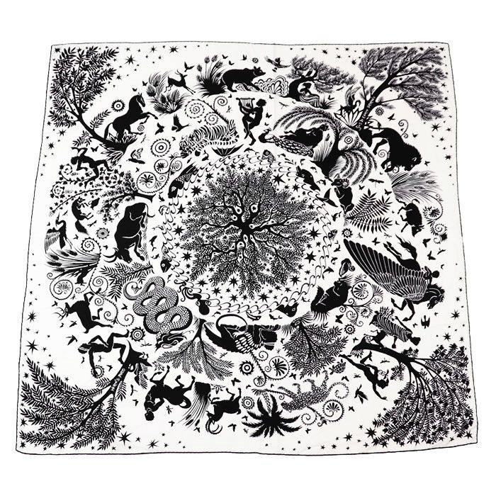 Hermes Hermes Hermes Sous le Charme d'Orphee Cashmere Silk Scarf Others Scarf Size ONE SIZE - 3 Thumbnail