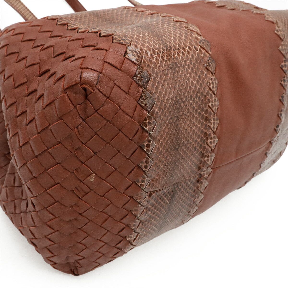 Bottega Veneta Bottega Veneta Bottega Veneta Intrecciato Ayers Leather Python 2way Bag Leather Shoulder Bag Size ONE SIZE - 3 Thumbnail