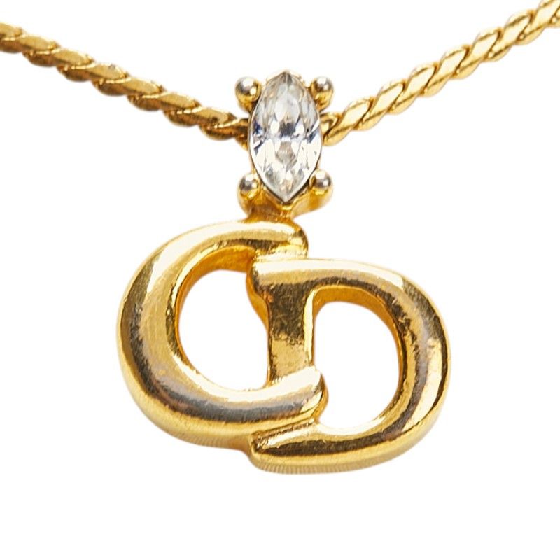 Dior Dior Dior CD Logo Stone Necklace Metal Necklace DUTY FREE for USA Size ONE SIZE - 2 Thumbnail