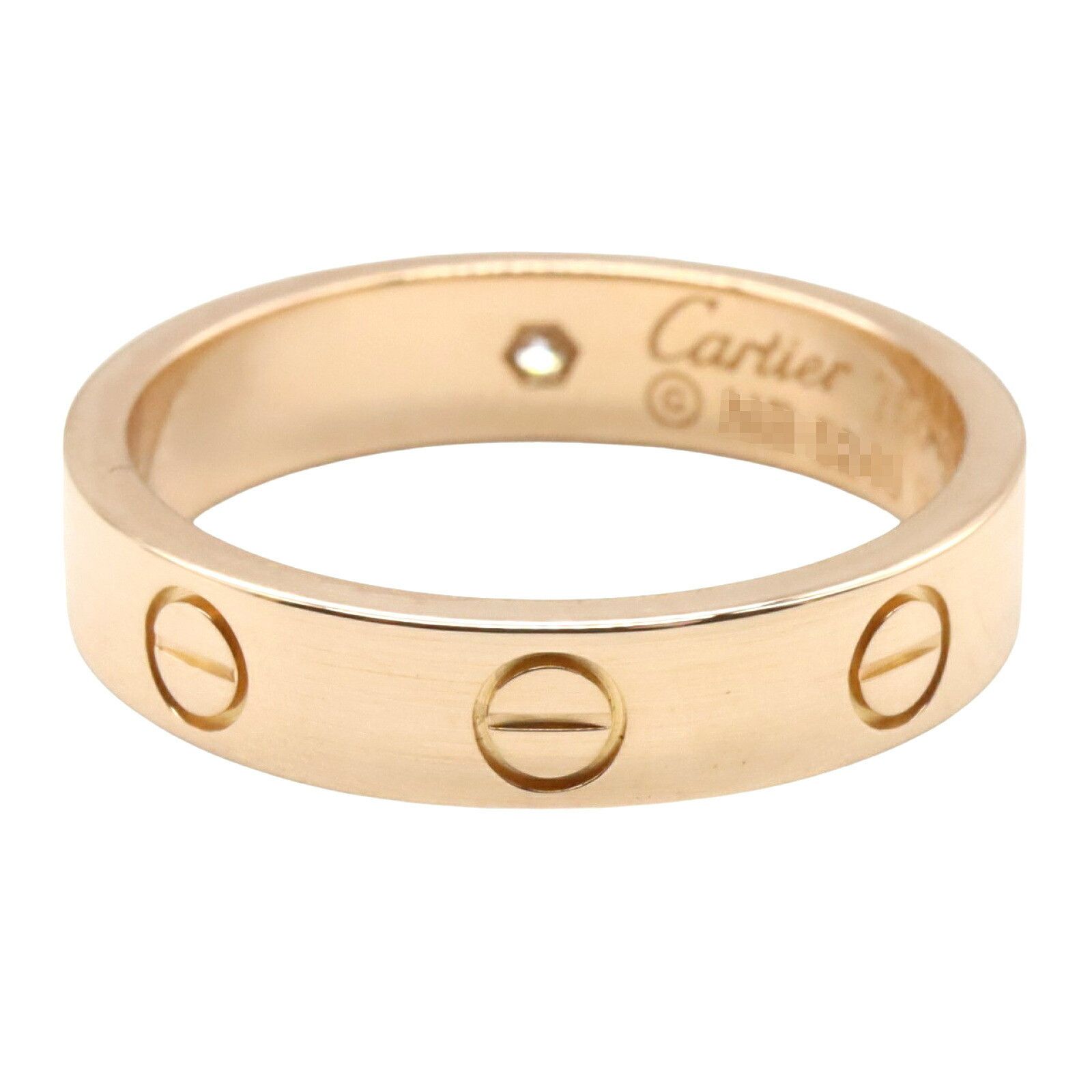 Cartier Cartier Cartier Mini Love Ring Au750 Diamond Ring Size 10 Leather Ring Size ONE SIZE - 3 Thumbnail